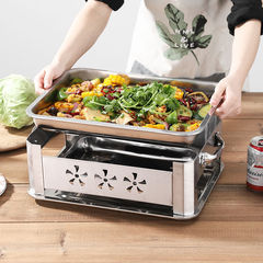 Thickened stainless steel fish baking tray fish oven charcoal alcohol barbecue oven fish oven sliding carbon barbecue fish oven