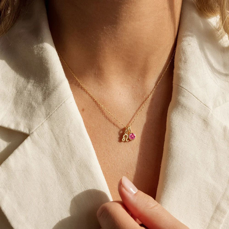 14g Weight 0.05µm-0.08µm Gold Plating Thickness PVD Coated Gold Plating Process PVD Coated 14K Gold Real Gold Plated Constellation Stainless Steel Waterproof Non Tarnish 304 Stainless Steel Pendant Necklace