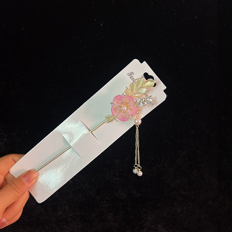 Hairpin Hanfu заколка для волос, орхидея цветочный декоративный аксессуар для волос, простая элегантная китайская стиль