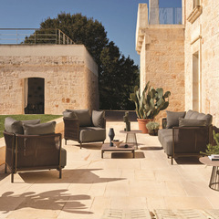 戶外沙發庭院露天陽台休閒茶几組合室外藤椅藤編別墅防水防曬家具