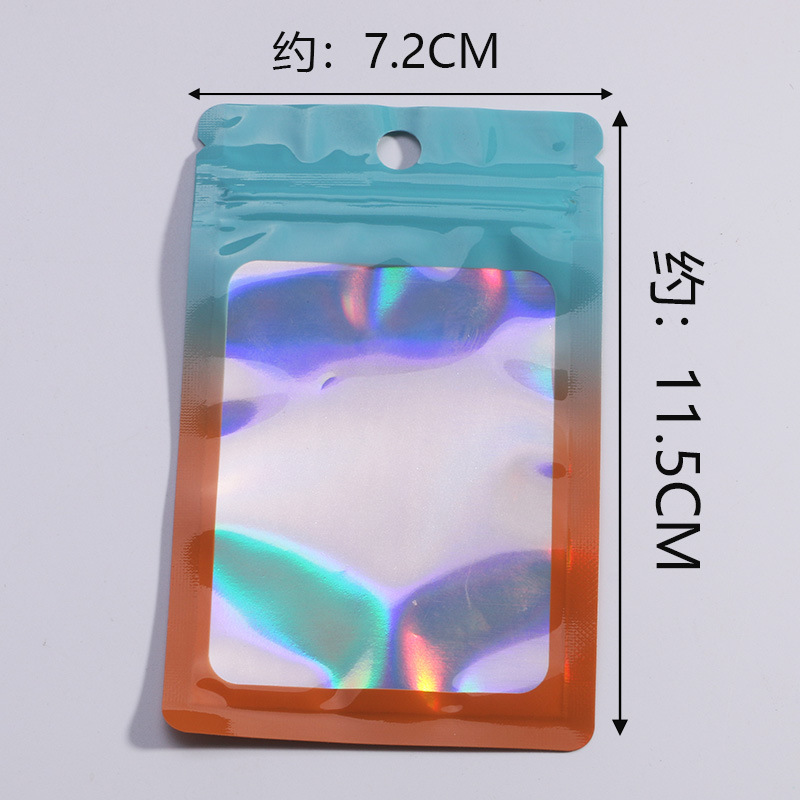 Bolsa de autosellado Película de perlas Yin y Yang bolsa de hueso pendientes joyería bolsa sellada bolsa de plástico translúcido cable de datos bolsa de carga
