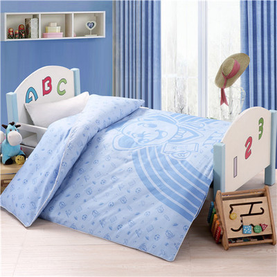 格湘雅蓝色小象卡通三级头六件套幼儿园儿童棉花被子棉被套件代发|ru