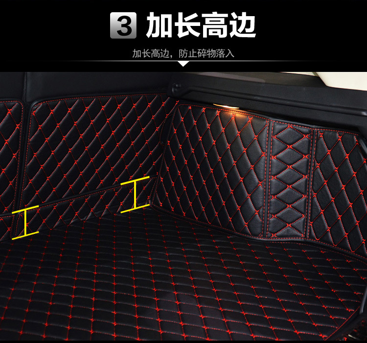 Catist/High-Quality Leather Full-Cover Car Trunk Mat Cross-Border