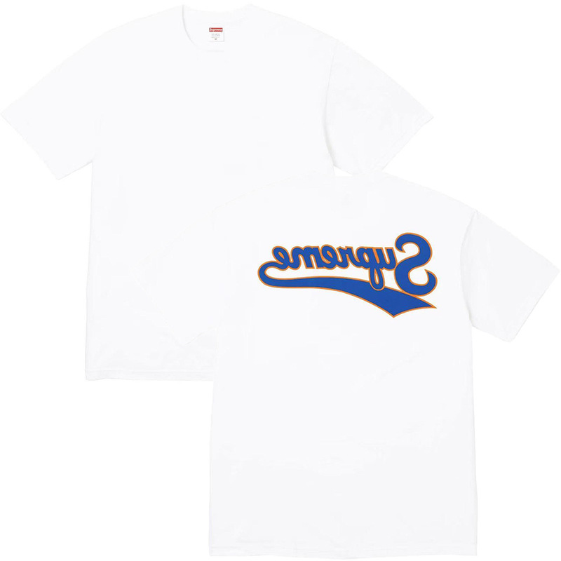 ヨーロッパとアメリカのトレンディなブランド 270 グラム純綿ストリート Sup レタールーズ半袖 Tシャツ男性と女性のクラシックプリントジョイント Tシャツ夏|undefined