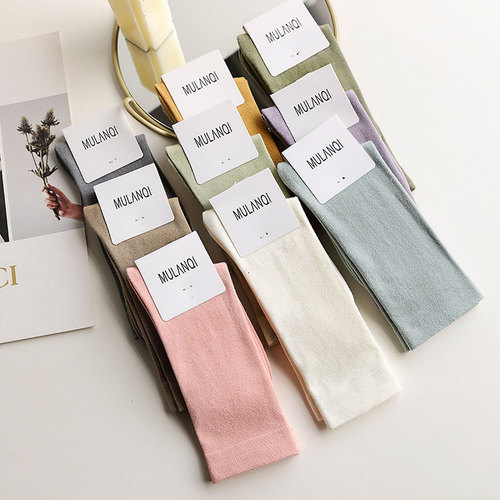 Ankle socks for women, suitable for spring and autumn, made of pure cotton, seamless crew socks, thin candy-colored socks for women, bumpy socks for women.