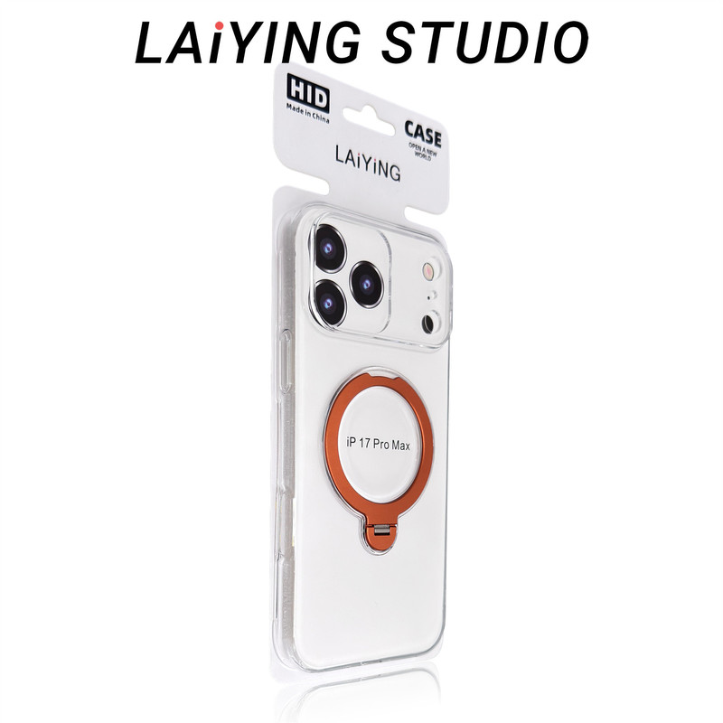 The New Iphone17Promax High-Transparency Magnetic 360-Degree Rotating Stand Magnifying Glass Is Suitable for Apple 16 Phone Cases The New Iphone17Promax High-Transparency Magnetic 360-Degree Rotating Stand Magnifying Glass Is Suitable for Apple 16 Phone Cases