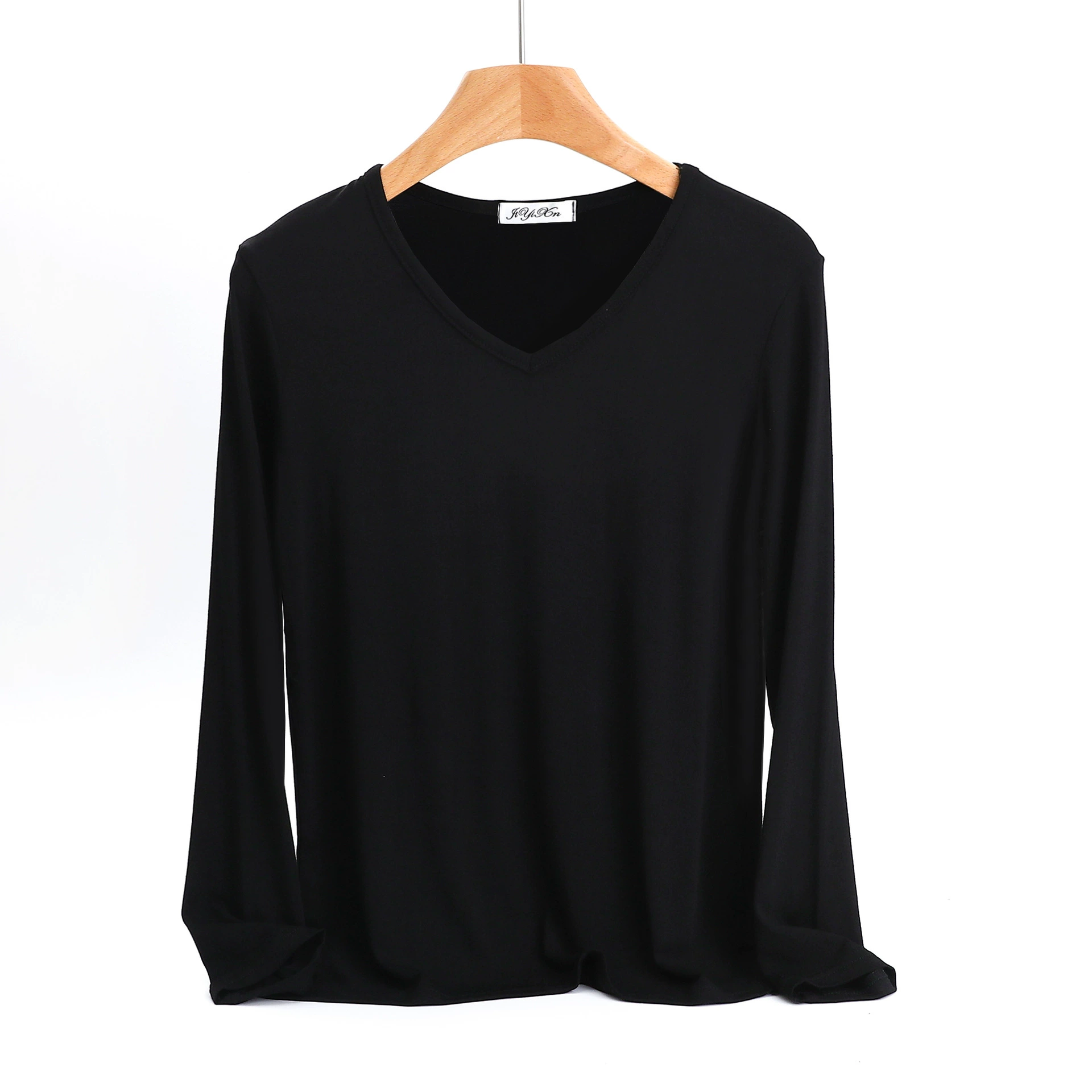 锦怡绚 Knitted base long-sleeve, slim fit, V-neckline