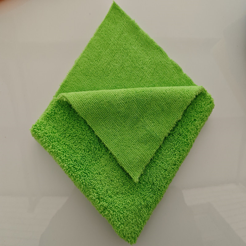 Toalla cuadrada especializada para comercio exterior, de 400g, tejido por urdimbre, pelo alto y bajo, sin bordes ultrasónicos, para detallado de automóviles, revestimiento de cristal, encerado, con buena absorción de agua.