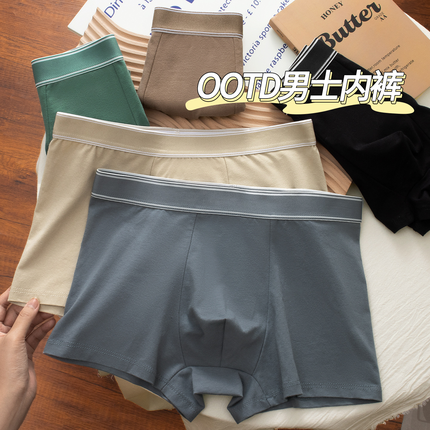 Cordyceps algodón humano bacteriostático entrepierna hombre algodón puro Xinjiang piel transpirable pantalones cortos cabeza al por mayor