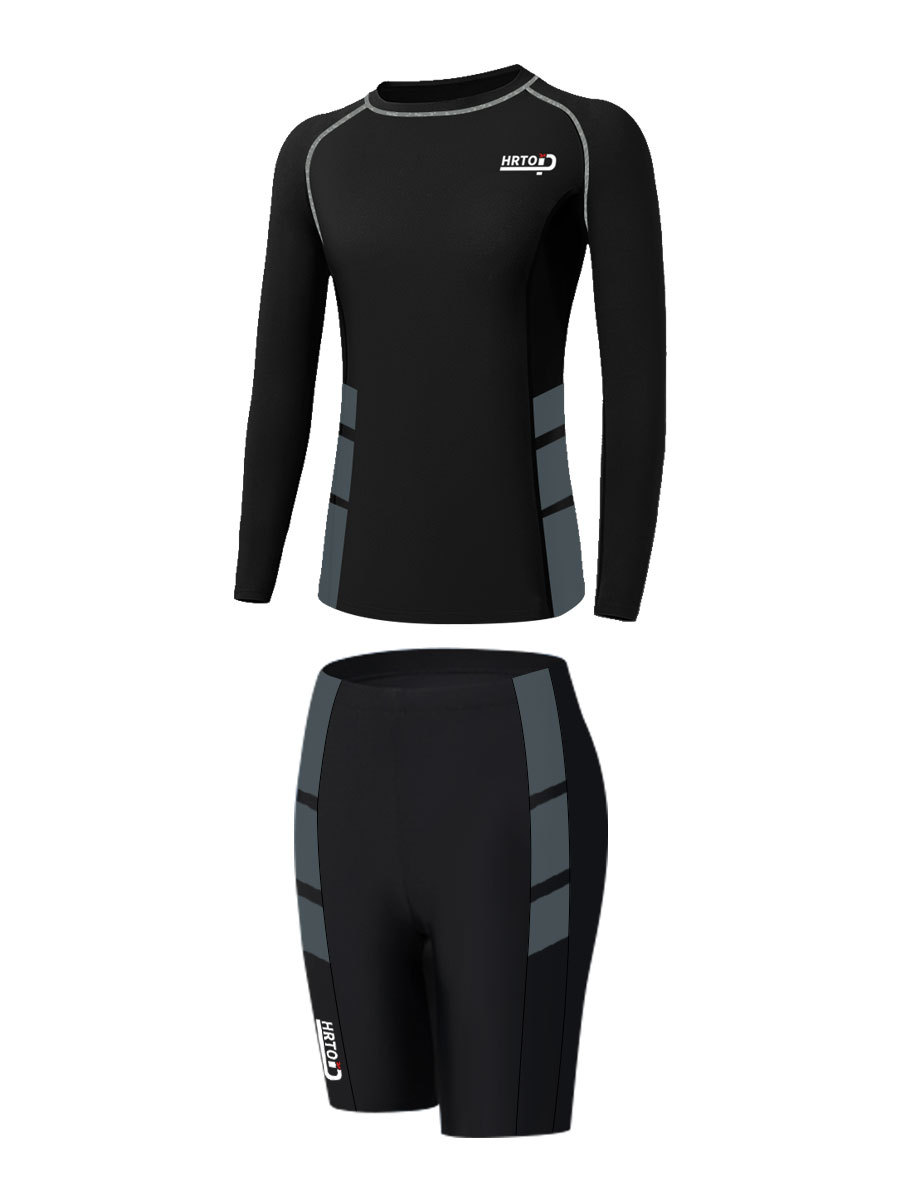 Huurun coreano traje de buceo de manga larga de las mujeres traje de baño deportivo conservador pareja surf traje de los hombres traje de medusas