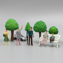 迷你小汽车模型小人小树停车场摆件微景观diy材料满19元包邮