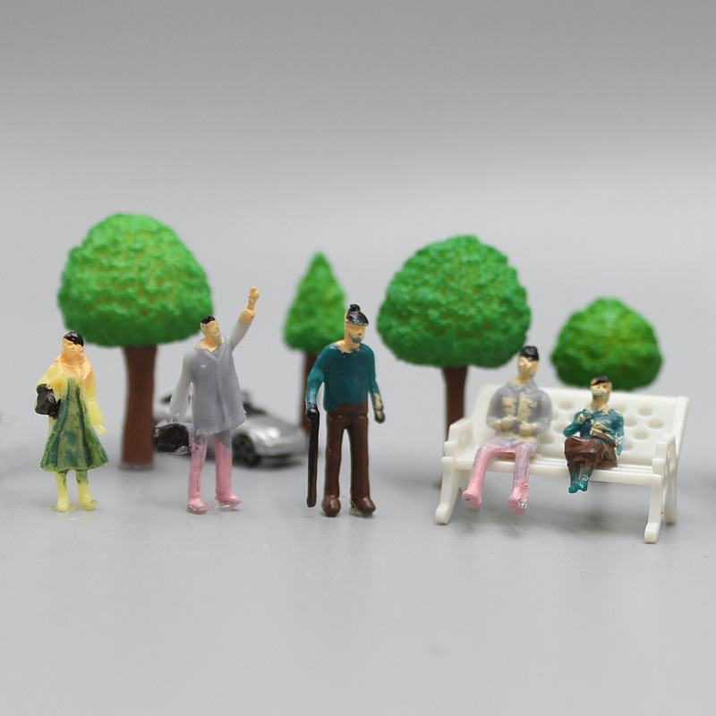 迷你小汽车模型小人小树停车场摆件微景观diy材料满19元包邮