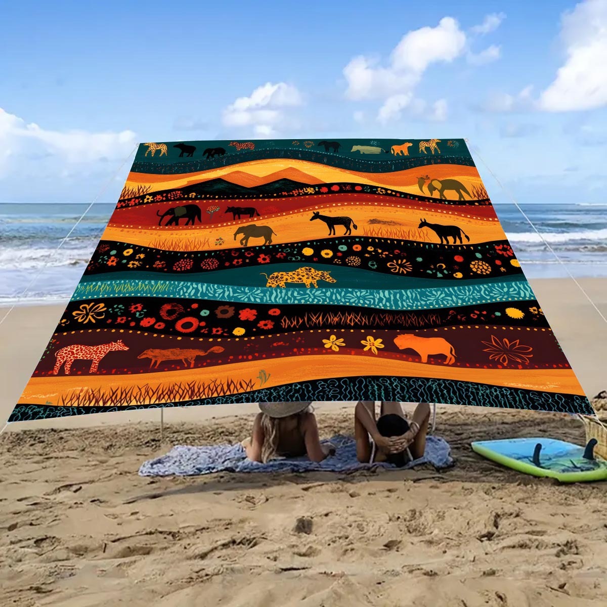 Cross-border camping sunshade tent - camping tarpaulin picnic ground cover. Portable outdoor camping tent