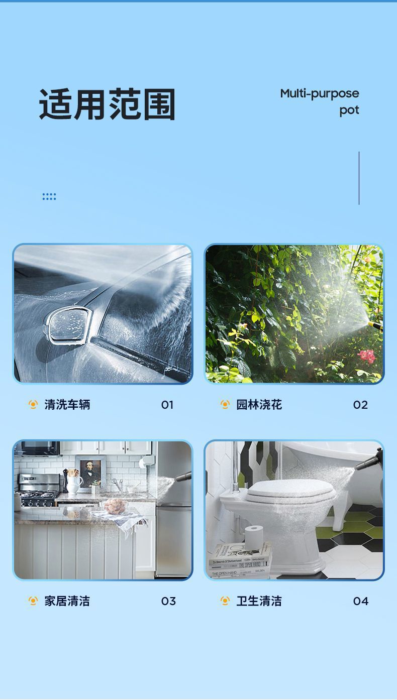 Car Wash Foam Spray Bottle Car Wash Liquid Special Tool Pa High Pressure Spray Foam Household Handheld Spray Car Wipe