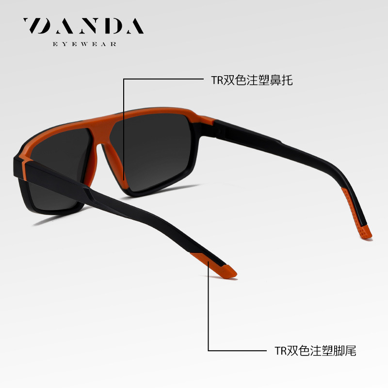 Venta caliente transfronteriza nuevas gafas de sol polarizadas S12109 inyección de dos colores TR gafas de sol de montura grande gafas de sol de conducción al aire libre