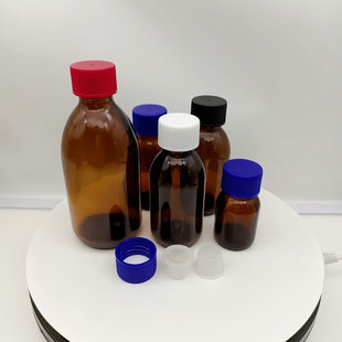 28 screw tooth brown glass bottle screw inner stopper reagent bottle glass sample bottle small mouth packaging bottle