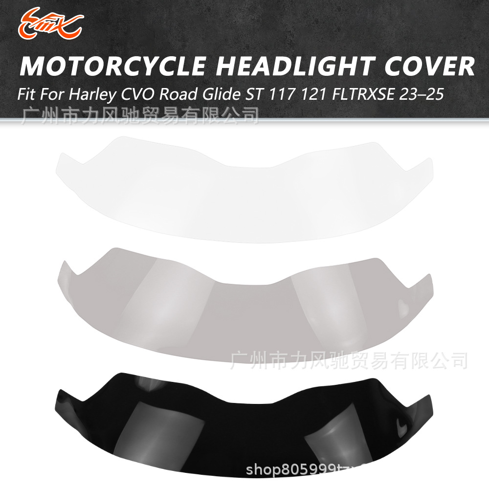 Aplicable a Harley Touring Road Glide CVO 117 121 Lente de luz dual para faro de deslizamiento