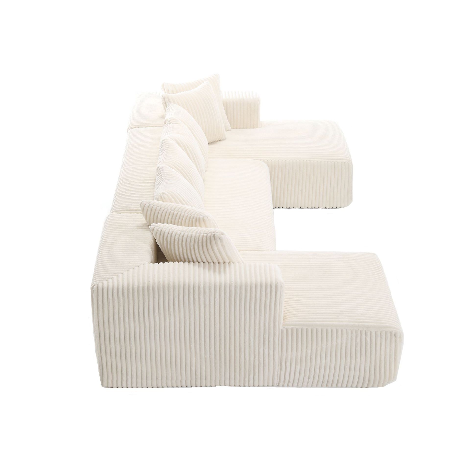 Sofá de bloque de tofu italiano minimalista red sofá de fila recta pequeño hogar sala de estar tela sofá de compresión de vacío image 5