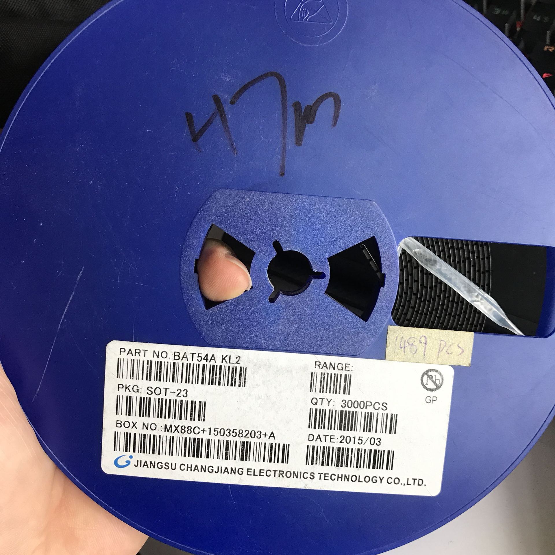 BAT54A SOT23 丝印KL2 原装 贴片三极管