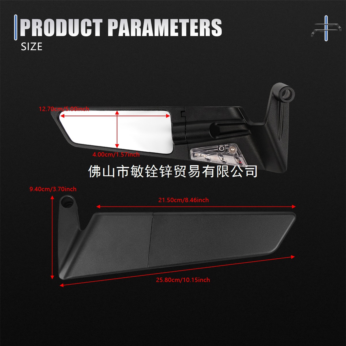 Espejo retrovisor de motocicleta con luz de dirección para Kawasaki Z1000 Z900 Z800 Z750 Z650 Z400