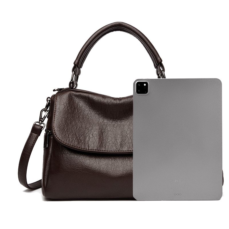 Boston Women's Bag 2025 New Trendy Fashion Versatile Soft Leather Large Capacity Handbag Shoulder Crossbody Bag - Thumbnail 3