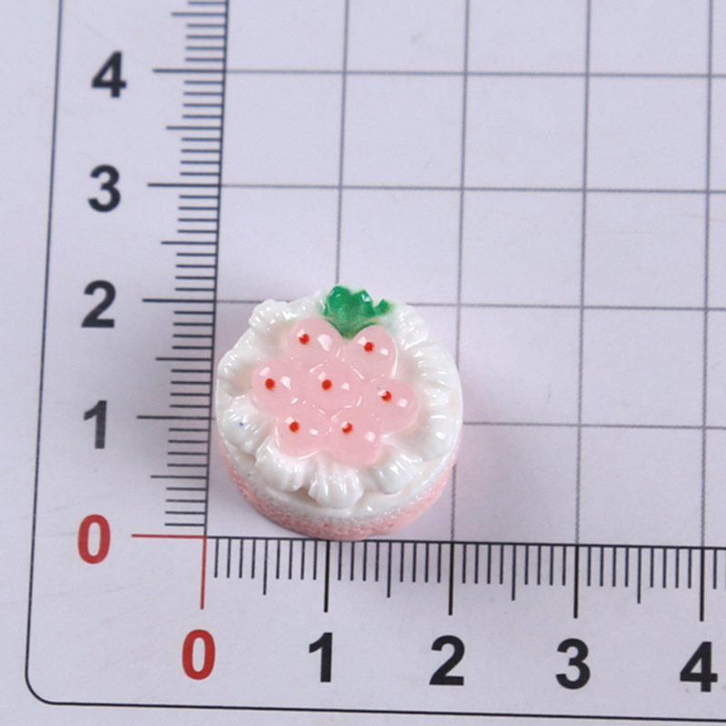 小花奶油双层蛋糕树脂配件 奶油胶diy发饰头绳手机壳摆件吊坠装饰|undefined
