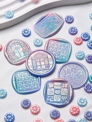 Aurora Sunflower Fire Lacquer Wax Particles 100 Bags Mixed Color Polarized Glitter Sealing Wax Envelope Invitation Sealing Wax