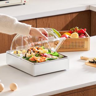 Kinder PC Transparent Square Cake Cover Cake Snack Tender Display Cover Food Food Dust-proof Display Cover