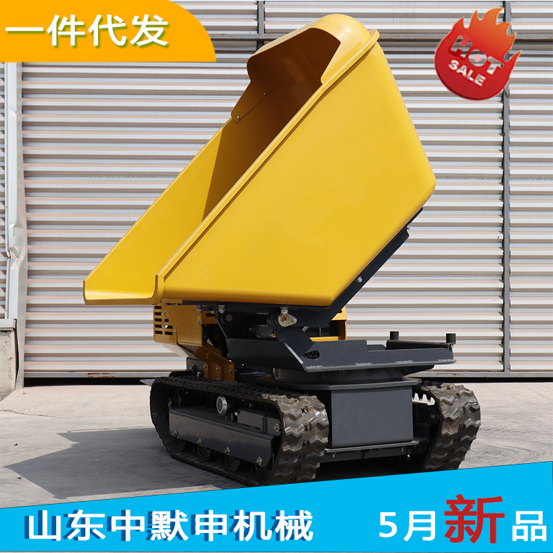 山地履带砂浆混凝土运输车 石子商混混凝土搅拌工程1200kg搬运车