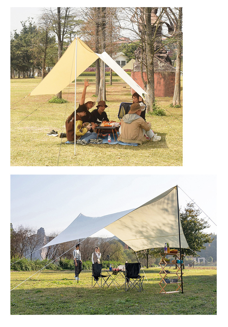 Tent Canopy Oxford Cloth Manufacturer Wholesale Camping Tent Sunshade Sail Uv Protection Cross-Border Popular Sunshade Tent Rainproof