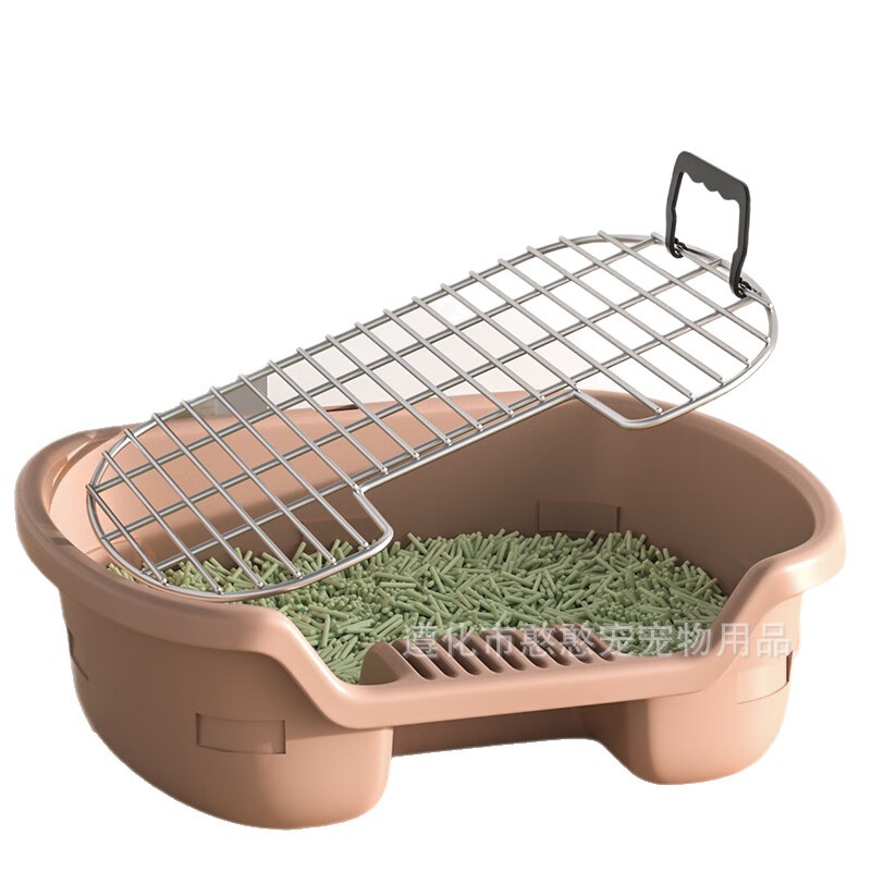 【Instant Retail】Inodoro para perros con función de descarga para perros pequeños y medianos, bandeja para orina, bandeja para excrementos, caja de arena para perros, inodoro para perros antiolores. image 5