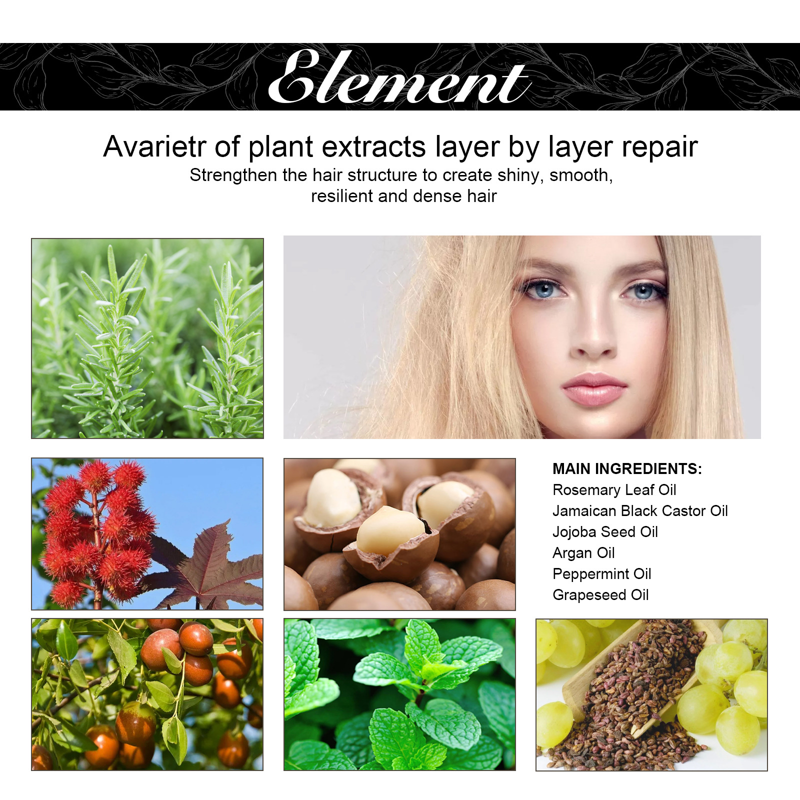 Olio essenziale di rosmarino Jaysuing per la cura dei capelli lisci e densi, ripara i capelli danneggiati, la coda secca e furiosa,_voghion.com