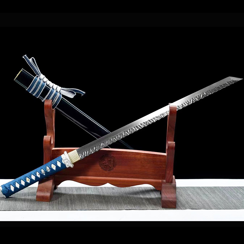 龙泉市刀剑唐横刀一体锻打日本剑直刀户外刀具汉剑兵器短刀未开刃