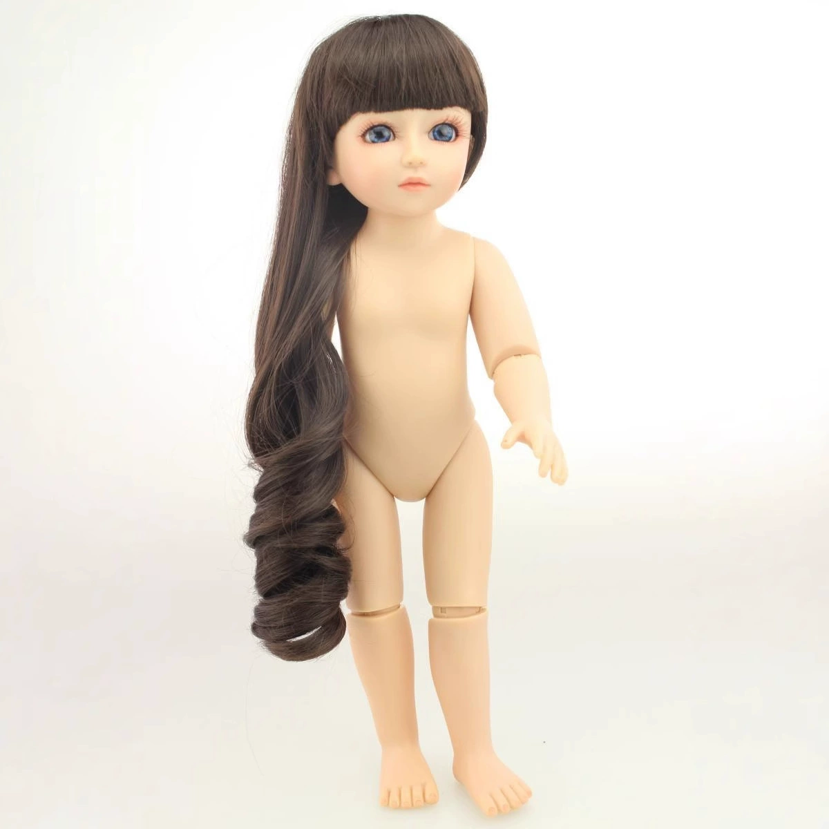 Кукла BJD с шарнирами 45 см с макияжем - игрушка для переодевания, комплект одежды или голая, длина 53 см