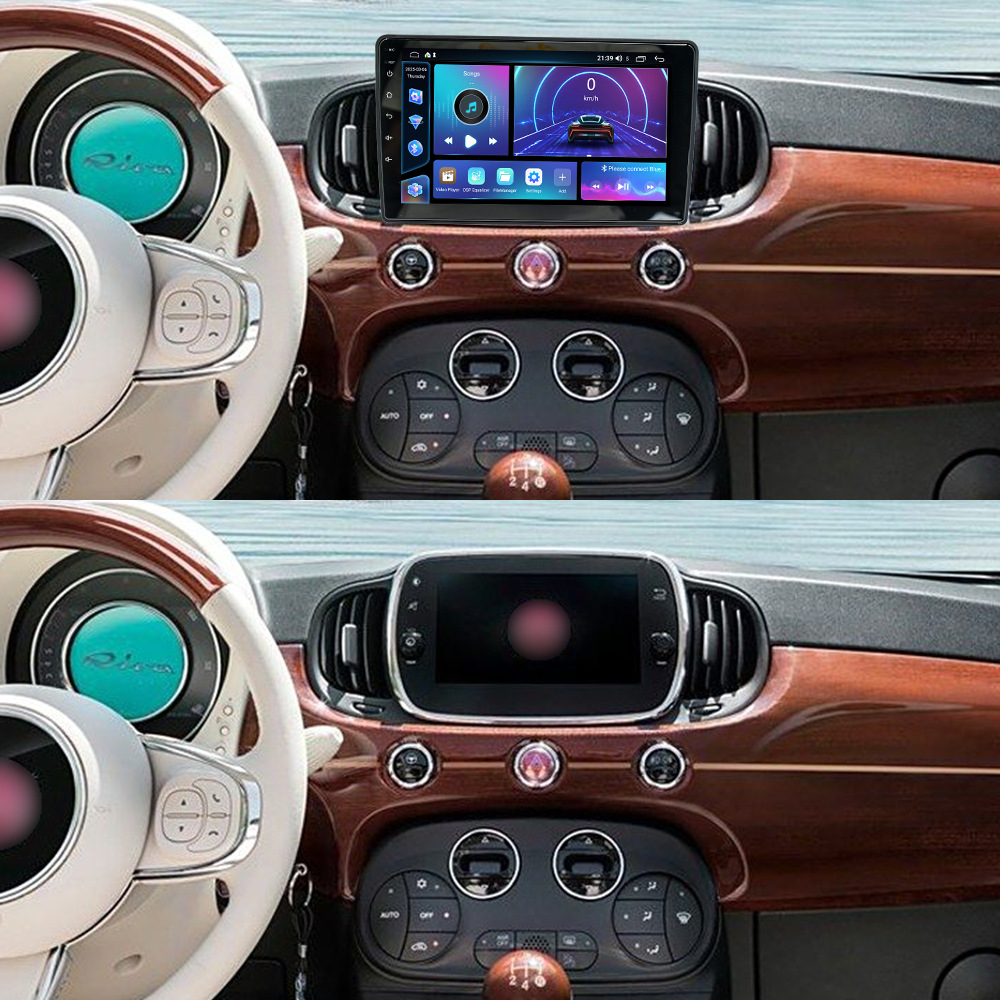 Aplicable a 16 ~ 19 tipos de Fiat 500 Android navegación en coche todo-en - uno FangYitong cuatro núcleos / ocho núcleos control central