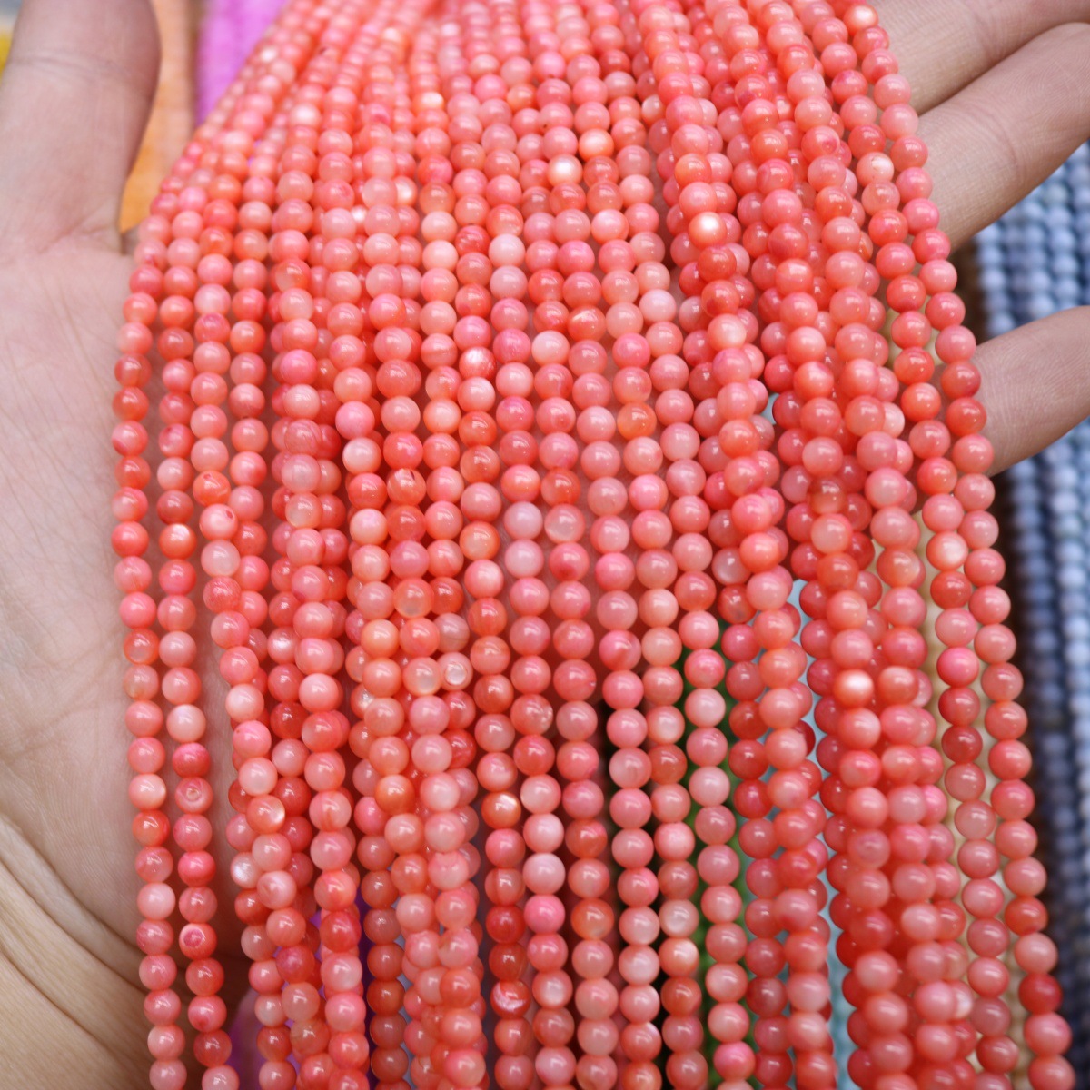 Conchas de agua dulce naturales cuentas mixtas de color 4mm color monocromático bolas perlas sueltas diy joyería accesorios joyería al por mayor image 35