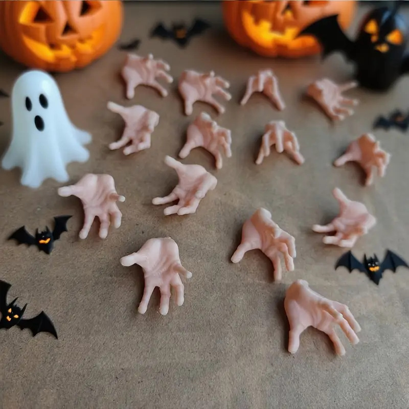 跨境 Halloween Horror Mini Plastic Hands 万圣节手部趣味摆件|undefined
