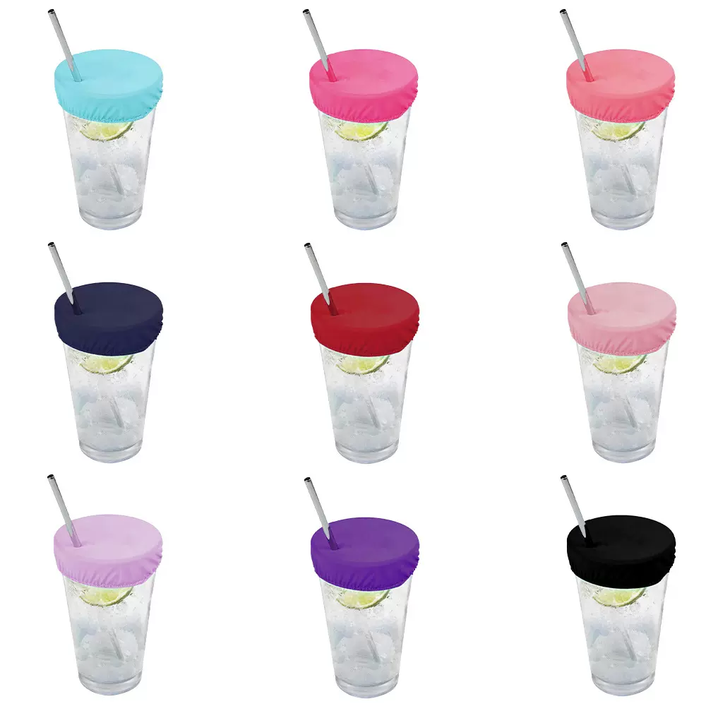 夜店防下药杯盖套装跨境欧美高弹力防水酒吧饮料杯套发圈组合发饰