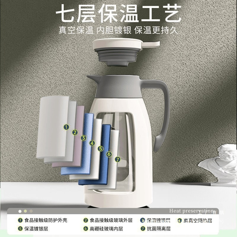 保温壶新款家用保温水壶大容量暖水瓶玻璃内胆热水壶开水暖瓶