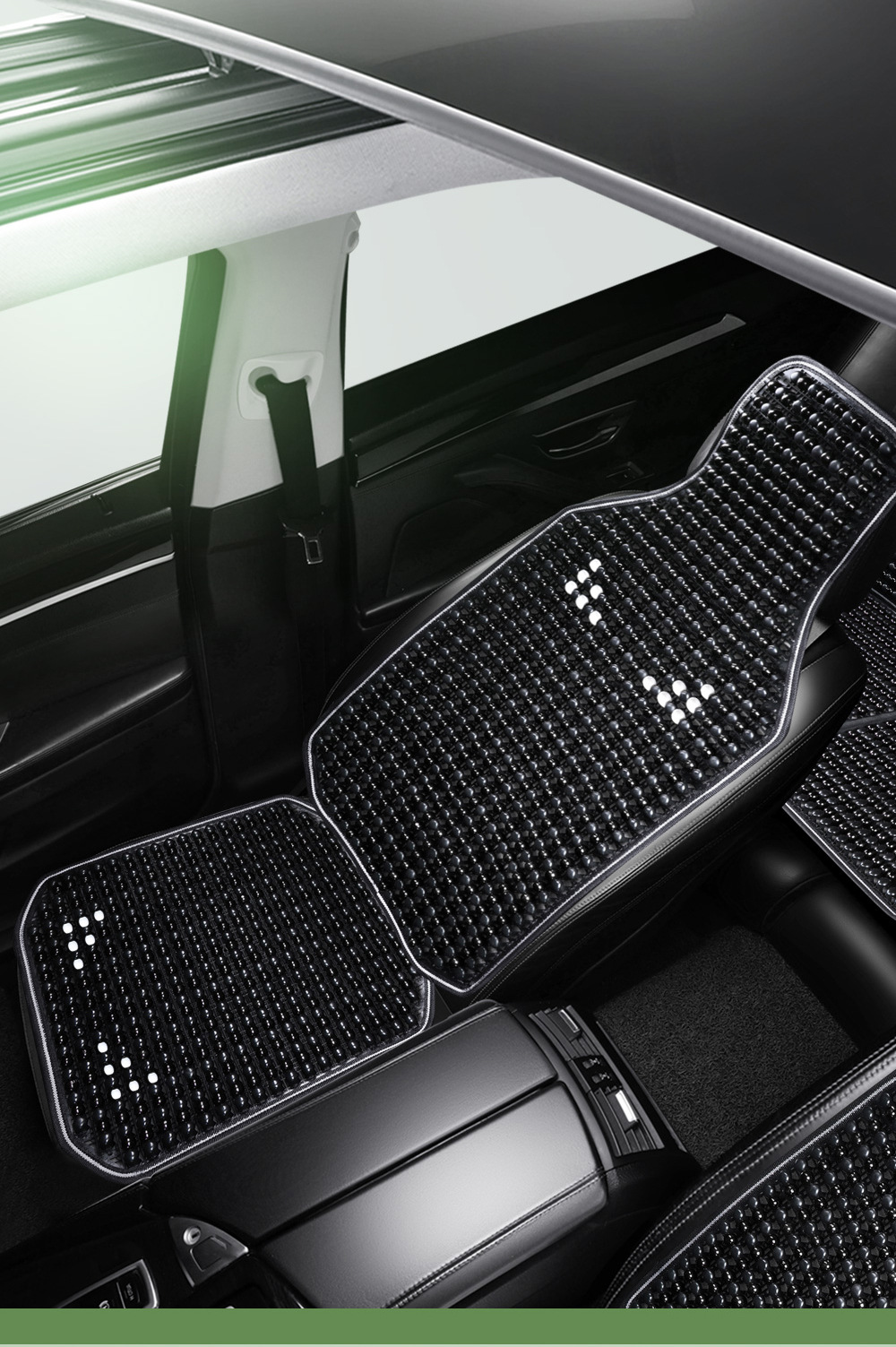 Zhongheng Car Accessories Wooden Bead Car Seat Cushion Set, All-Season, Non-Slip, Ergonomic, Breathable Car Seat Cushion Set