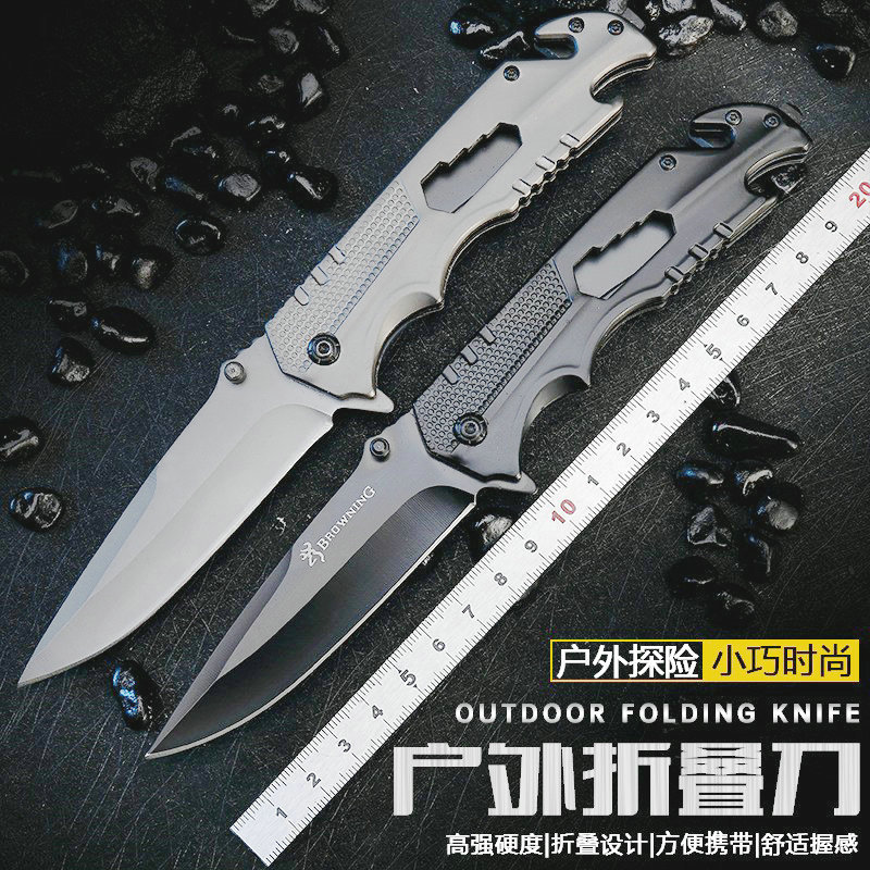 工厂高硬度不锈钢折叠刀全钢野外生存防身战术户外刀便携式水果刀