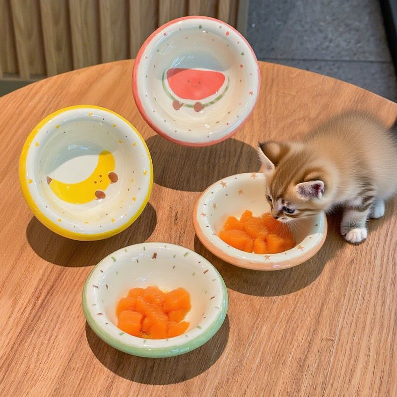 Cute Ceramic Pet Supplies Pet Food Bowl Cat Mini Food Bowl Dog Drinking Water Food Bowl Cat Bowl Dog Bowl
