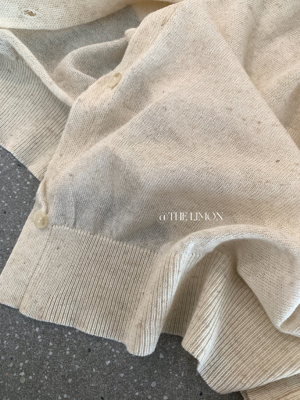 Bộ cardigan len phối áo hai dây nữ phong cách lười biếng mùa hè — yến mạch chi tiết 26