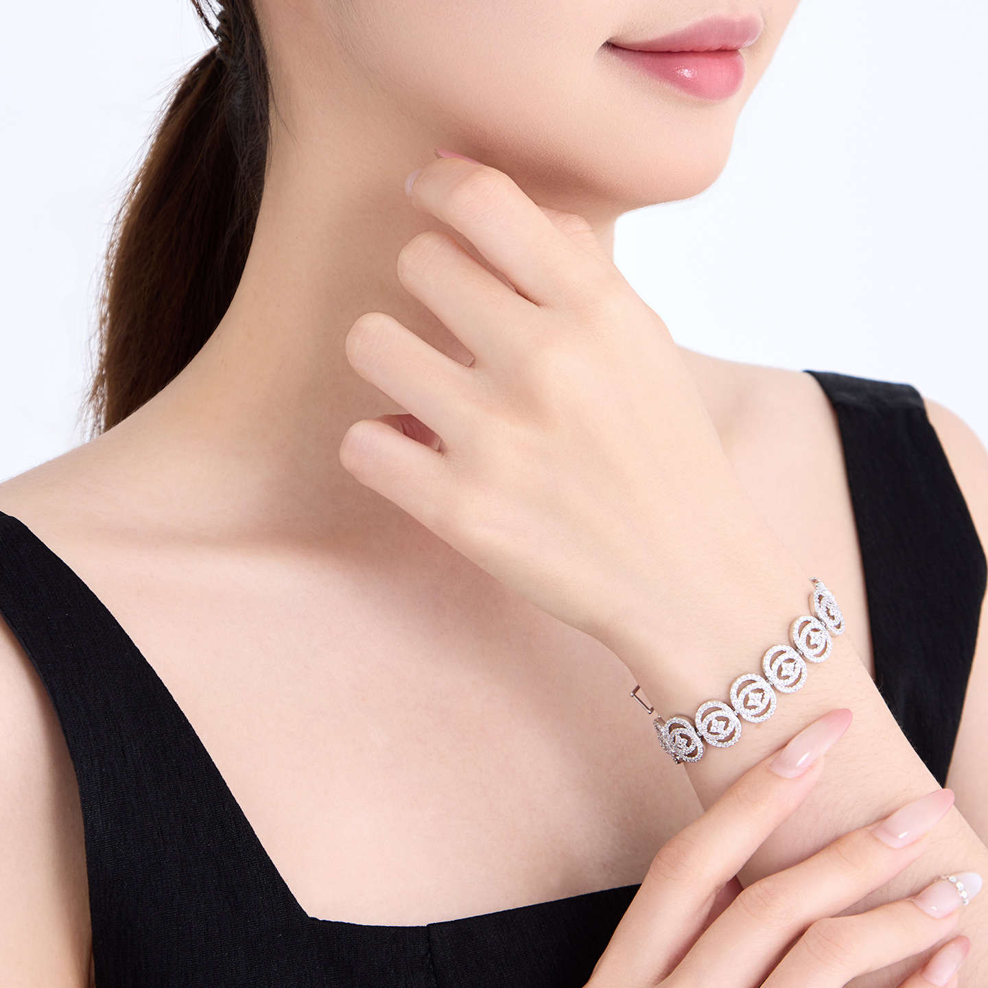Pulsera Geométrica Empalmada de Aleación de Cobre, Galvanizado, para Fiestas