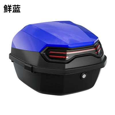 Tail Box, Scooter Rear Trunk Motorcycle Safety Supplies - xl-explorer-bright-blue-free-installation-accessories-single-tail-box