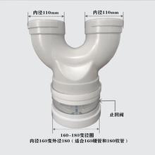 卫生间浴霸三通止回阀通风管道排风管接头排气75变100带止回阀y型