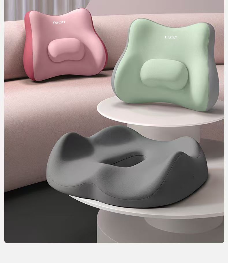 Car Lumbar Support Office Back Cushion Memory Foam Long Sitting Car Lumbar Support Ergonomic Backrest