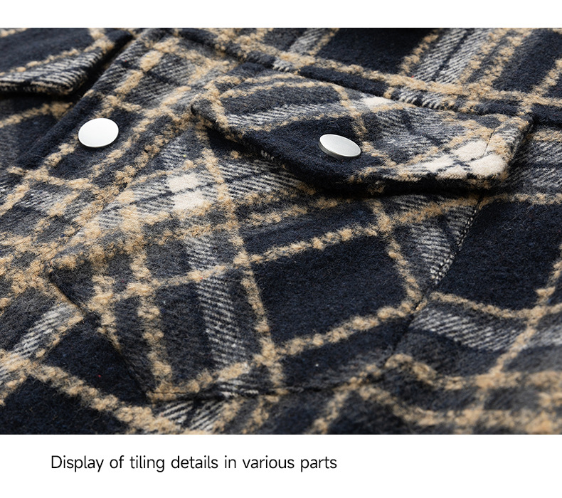 Men's Clothing Autumn And Winter Men's Jacket Trend Fashion Loose Plaid Shirt Jacket Men's Casual All Match_voghion.com