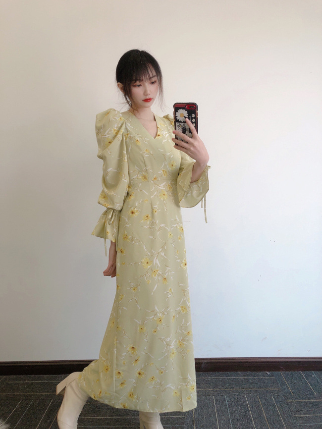 A1420 1120K VÁY ĐẦM LIỀN THÂN NỮ GUATDZI HỌA TIẾT HOA THỜI TRANG NỮ G04 SẢN PHẨM MỚI
