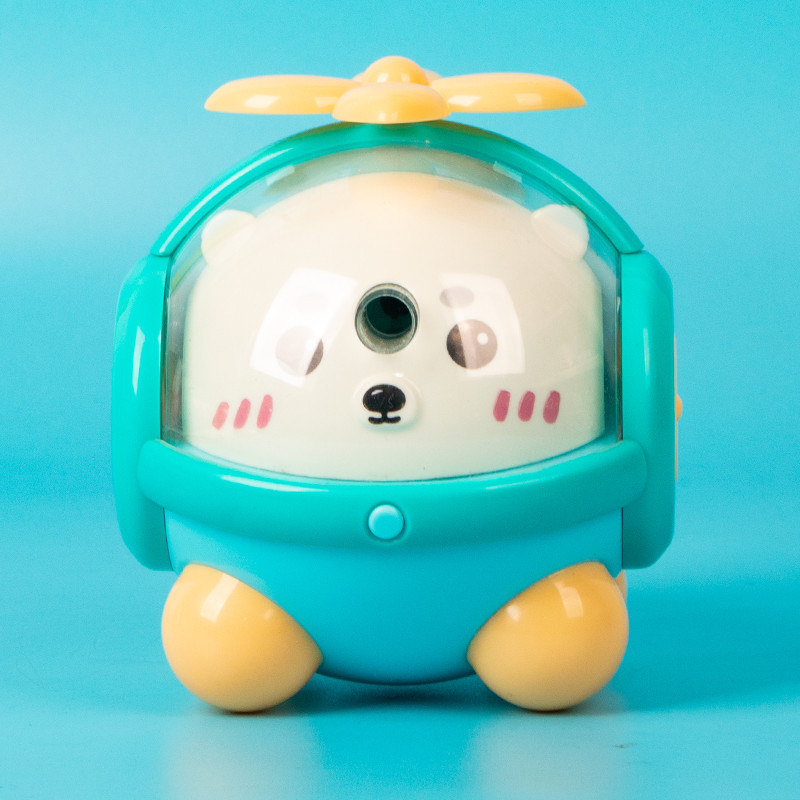 Helicóptero creativo bolígrafo de escritorio juguetes estudiantes aprendiendo papelería mano afiladora bolígrafo cuchillo